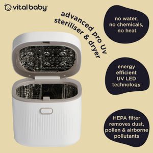 Vital Baby UV Steriliser – White Compact Bottle Sanitizer
