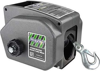 Megaflint Trailer winch,Reversible electric Winch, for boats up to 6000 lbs.12V DC,Power-in, Power-out, and Freewheel operations,30% higher winching power than regular 6000 lbs winch.