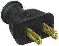 Cooper Wiring 183BKBX Non-Grounding Rubber Straight Blade Plug