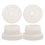 4pcs Pool Ladder Bumpers, Rubber Pool Ladder Caps Pool Ladder Bumpers for Inground Pool Fit 1.9 Inch Standard Swimming Pool Ladder Tubing (White)