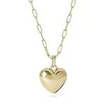 Ana Luisa Puffed Heart Necklace - L
