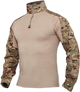 XKTTAC Combat Tactical Shirt for Men with 2-4 Pockets Airsoft-Military-Paintball-Camping Gear Army Security Clothes(Cp/2 Pockets,3XL)