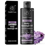 Organic - Lavender Floral Edible Body Massage Oil - Relaxing, Calming & No Stain | Non-Sticky Aromatherapy Oil with Orange Blossom & Lavender Essential Oil