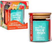 Thoughtfully Gourmet, Inspirational Retirement Tea Gift Set, Includes Glass Storage Jar and 5 Flavours of Tea with Inspirational Quotes, Set of 25