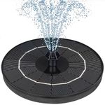 Mademax Solar Fountain, Upgraded 2.2W Solar Bird Bath Fountain with 4 Easy Install Nozzle and Fixer, Solar Powered Fountain Pump for Bird Bath, Garden, Pond, Pool, Fish Tank, Outdoor