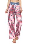 ALWAYS Palazzo Pants for Women - Casual Flowy Wide Leg Lounge Pants, Ap015 / American Flag, M