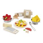 Janod - Pasta Mix - Pasta Set - Imitation Kitchen and Dinette Toy - 58 Elements Included in Wood, Cardboard and Felt - FSC Certified - Water-Based Paint - From 3 Years Old, J06598