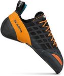 SCARPA Instinct Lace Rock Climbing Shoes for Sport Climbing and Bouldering - Black/Orange - 9.5-10