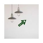 Qibla Direction Arrow (2pk) - Wall/Ceiling Decal Sticker (S004M) (Green)