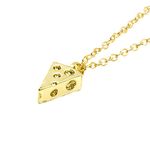 Pizza Slice Necklace, Cheese Wedge Triangle Pendant (Gold Tone) Miss Fit Boutique