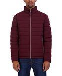 Nautica Men's Stretch Reversible Midweight Puffer Jacket, Wind and Water Resistant, Bold Burgundy, X-Large