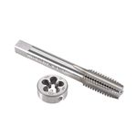 uxcell 9/16"-12 UNC Tap and Die Set, HSS Machine Thread Tap with Round Threading Die, Right Hand