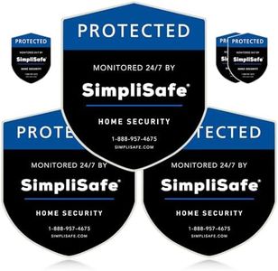 3 PCS Yard Signs for Outside - Yard Sign Stickers Compatible for SimpliSafe Home Security System - 3 PCS Door/Window Stickers - Home Security Alarm Decal for Simpli-Safe - Durable/Waterproof