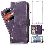 Asuwish iPhone 6/6S Wallet Case,Leather Phone Cases with Card Holder Slot Stand Kickstand Shockproof and Screen Protector Flip Folio Protective Cover for Apple iPhone6 iPhone6s i Six 4.7 inch Purple