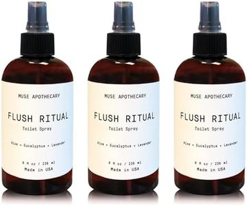 Muse Bath Apothecary Flush Ritual - Aromatic & Refreshing Toilet Spray, Use Before You Go, 8 oz, Infused with Natural Essential Oils - Aloe + Eucalyptus + Lavender, 3 Pack