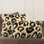 INSMEER Leopard Print Pillow Case Decorative Fluffy Pillow Covers Faux Fur Pillow Case Cushion Cover, 12x20 inch Shaggy Cheetah Decorative Throw Pillow for Bedroom Couch Sofa Home Decoration （1x PC）