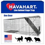 Havahart 1079 Live Animal Professional-Style One-Door Raccoon, Groundhog, Opossum, and Stray Cat Cage Trap-Made in the USA