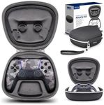 sisma Travel Case Compatible with PS5 DualSense Wireless Controller, Playstation 5 Controller Holder Home Safekeeping Protective Cover Storage Case Carrying Bag - Black