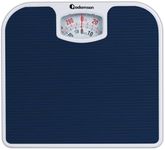 Adamson A21 Analog Scales for Body Weight - Up to 260 LB - New - Anti-Skid Rubber Surface + Large Numbers - Analog Bathroom Scale - Affordable - Durable with 20-Year Assurance - Black