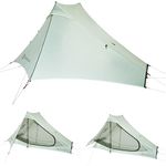 Featherstone Backbone 1 Person Ultralight Tent for Backpacking, Camping, Thru Hiking - Trekking Pole Backpacking Tent - Waterproof, Single-Wall, Durable Shelter - Compact, Light, & Easy to Carry