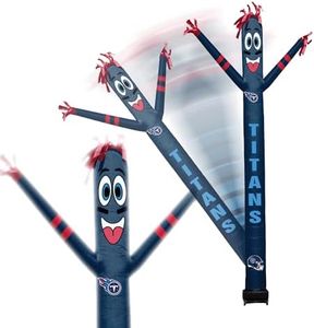 Sporticulture NFL Football Tennessee Titans Wacky Waving Inflatable Tube Guy with LED Lights & Built-in Blower Air Wacky Dancers NFL Inflatable Tube Man Crazy Sports Fan Outdoor Party Decoration