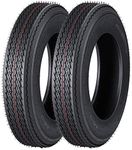 GarveeTech 2 PCS Trailer Tires, 4.80-12 480-12 480 12 6PR Trailer Tires With 12'' Rim, Load Range C 480/12 Premium Trailer Tires For Different Agricultural Terrains Towing