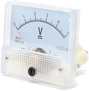 JESSINIE 85C1 5V DC Pointer Voltmeter Analog Volt Panel Meter Gauge Front Face 65 * 56MM Analog Small Meter 0-5V 85C1