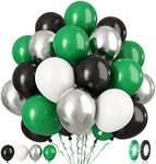Paready Green Black Balloons, 60 Pc