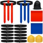 Anglekai 69PCS Flag Football Belts, Belts and Flags Kit with 42P Flags/ 14 Belts/ 12P Cones/Storage Bag for 14 Player Flag Football Set for Outdoor Sport Training