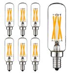 LiteHistory E12 LED Bulb Dimmable 6W Equal 60 watt Light Bulb Warm White 2700K T6 T25 E12 Candelabra Bulb 60 watt for Chandeliers,Ceiling Fan,Pendant,Wall sconces AC120V 600LM e12 Light Bulb 6Pack