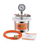 BACOENG 2L Vacuum Degassing Chamber Stainless Steel (Height 11 cm, Diameter 16 cm)