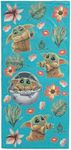 Jay Franco Star Wars The Mandalorian Towel with Baby Yoda Grogu - For Bath, Beach, & Pool - 100% Cotton, 71cm x 147cm