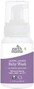 Earth Mama Calming Lavender Baby Wash Liquid Foaming Hand Soap, Organic All-Purpose Lavender Body Wash for Sensitive Skin, Castile Soap with Coconut Oil, Shea Butter, Calendula, & Aloe, 5.3 Fl Oz