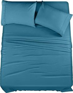 Utopia Bedding Queen Bed Sheets Set - 4 Piece Bedding - Brushed Microfiber - Shrinkage and Fade Resistant - Easy Care (Queen, Denim Blue)