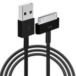 USB to 30 Pin Charger Cable, Charging Cord for iPod, Fast Charging Data Cable Compatible with iPhone 4/4S/3G/3GS, iPad 1/2/3, iPod Touch 1/2/3/4, iPod Classic 1/2/3, Old 30-Pin Devices (1M, Black)