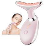 Neck Face Massager, Skin Care Facial Massager Device with Thermal, 3 Modes Face Sculpting Tool (Sakura Pink)