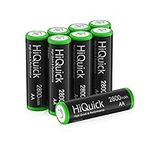 HiQuick 2800mAh AA Rechargeable Batteries High Capacity Performance, Per-Charged 1.2V AA Batteries Pack of 8