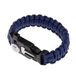 UJEAVETTE® Outdoor Parachute Lanyard Survival Bracelet Led Webbing Rope Cord Navy