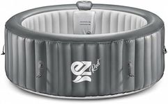 SereneLife Inflatable Hot Tub – 71” x 25” Blow Up Hot Tub 4 Person, Portable Spa with 100 Bubble Jets, LED Lights, Remote, Pump, and Cover – Ideal for Outdoor or Indoor Home Use