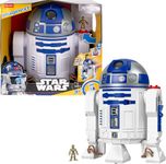 Fisher-Price Imaginext STAR WARS Toy R2-D2 (17.5 In Tall) with Lights Sounds & C-3P0 Metal Character Key for Kids Ages 3+ Years, HXG52