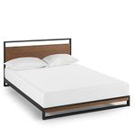 Zinus Full Bed Frame – Suzanne 7 inch Bed Frame with Headboard, Bamboo Wooden Slats, Heavy Duty Metal, Easy Assembly, No Box Spring Needed – Platform Bed Frame with Underbed Storage