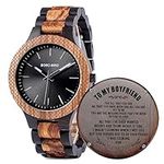 BOBO BIRD Wooden Watches for Men Personalized Customized Wood Watch Gift Ideas for Dad Husband Son Boyfriend for Birthday Anniversary Graduation or Christmas (to My Boyfriend)