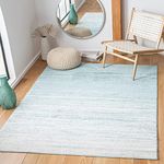 Safavieh Adirondack Collection ADR113J Modern Ombre Non-Shedding Stain Resistant Living Room Bedroom Area Rug, 8' x 10', Aqua / Ivory