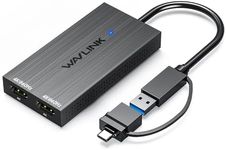 WAVLINK USB 3.0 or USB C to Dual HDMI Splitter Extended Display for Dual Monitor, Displaylink Adapter Dual HDMI 4K 60Hz for Apple Mac M1/M2/M3 or Windows 10/11, USB A/C to HDMI 4K Output