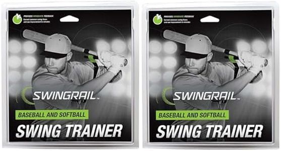 SWINGRAIL Baseball & Softball Swing Training Aid (2-Pack)