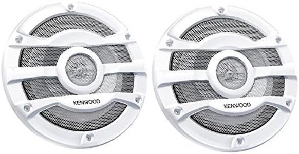 Kenwood 8 Inch 300 Watt Powersports/Marine Boat White Speakers | KFC-2053MRW