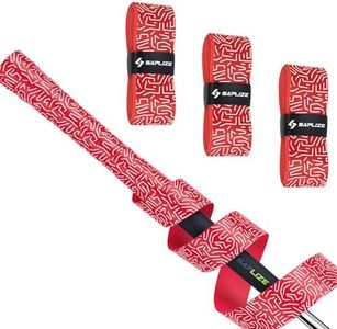 SAPLIZE Golf Grip Wrapping Tapes, 15-Pack Tacky PU Overgrip Tapes, Golf Club Grips New Regripping Solution Red