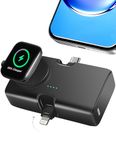 Portable Charger Power Bank for iPhone 15, Mini Fast Charging USB C Foldable, 20W 5000mAh Small Travel Wireless Battery Pack for Apple Watch, Compatible with iPhone 15 plus/15 pro/15 pro Max/Samsung