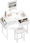 Lufeiya Small Makeup Vanity Desk wi