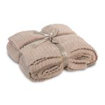 Barefoot Dreams Bamboo Chic Throw Blanket - Stone by Barefoot Dreams
